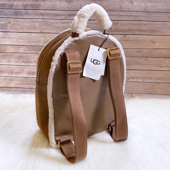 UGG Dannie Sheepskin Backpack In Chestnut - Picture 5 of 10